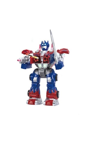 Mega Büyük Oyuncak Uzaktan Kumandalı Sünger Atan Işıklı Sesli Transformers Dev Robot Optimus