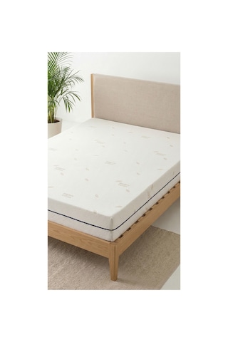 Kılıf Cotton 80x180 Yatak Kılıfı Koruyucusu Örtüsü Fermuarlı Kapitone Fit Zippered Mattress Cover Naturel