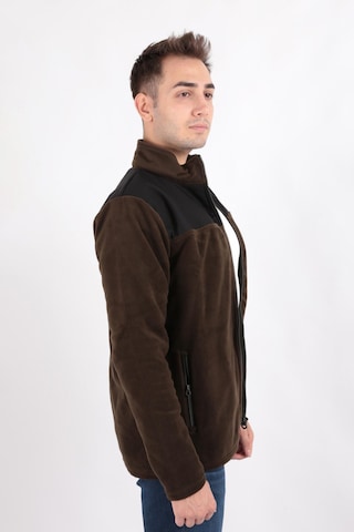 Cazador 5638 Erkek Polar Sweatshirt Hırka Haki