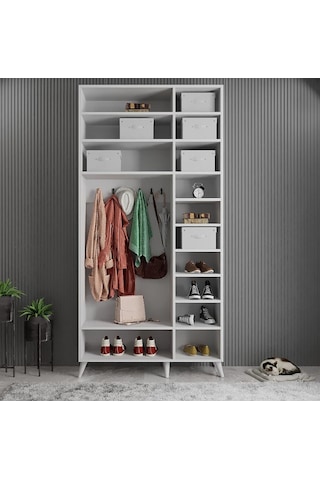 Açelya Portmanto Vestiyer Beyaz 105 cmM5