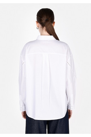Colin's Colins Regular Fit Shirt Neck Düz Kadın Beyaz Uzun Kol Gömlek Cl1073690 Q1.v1 Wht Beyaz
