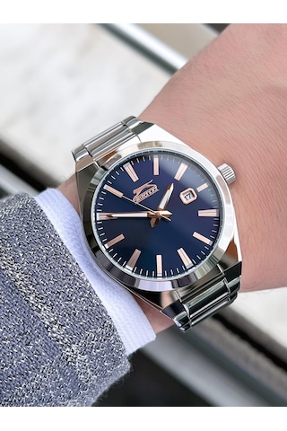 Slazenger Damatlık Ve Takım Elbiye Özel Çelik Kordon 5 Atm Suya Dayanıklı Erkek Kol Saati Sl545.a02 Gümüş