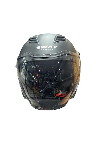 Sway 737 Açık Motosiklet Kaskı 65023 Mat Siyah