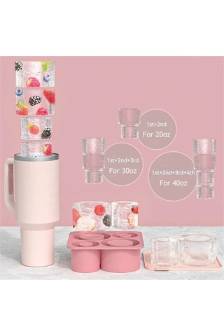 Tumbler Buz Kalıbı 20oz 30oz 40oz Stanley Aksesuarları 4 Adet