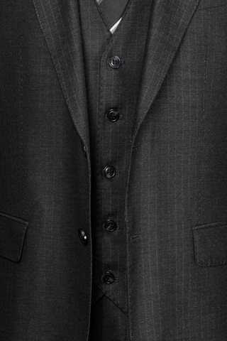 İlayda Emir Luxury, İtalyan Kesim, Slim Fit, Blazer, Çizgili, Erkek Takım Antrasit - Gri