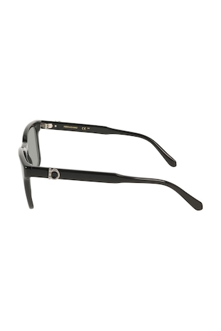 Salvatore Ferragamo Sf 2086se 001 55 Unisex Dikdörtgen Siyah Kemik Güneş Gözlüğü Siyah