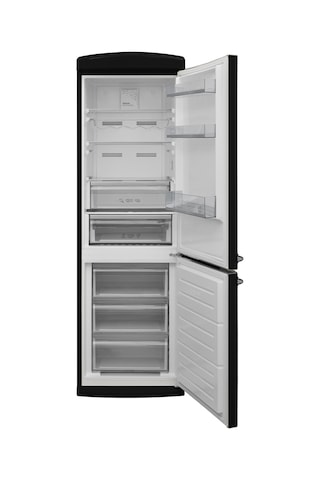 Vestel Retro NFK37201 Siyah 330 LT No-Frost Kombi Tipi Buzdolabı