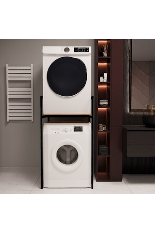 Banyo Rafı Çamaşır Ve Kurutma Makinesi Dolabı Çam 1623 Çam