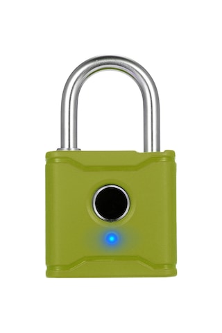 Hallow T1004d Akıllı Bt Parmak İzi Asma Kilit Şarj Edilebilir Yeşil