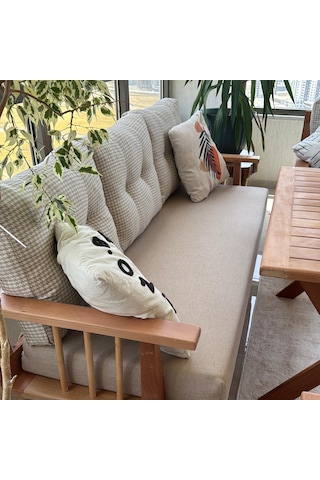 Masif Ahşap Balkon Mobilya