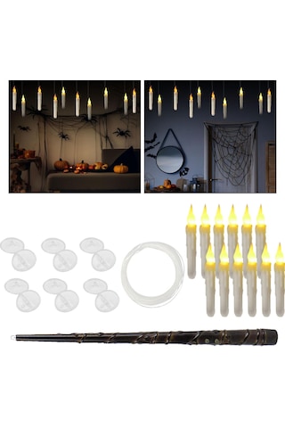 Suntek Yüzen Mumlar Asılı Pencere Mumları 12-adet-beyaz