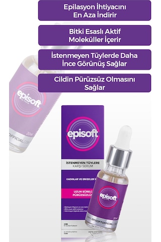 Episoft İstenmeyen Tüylere Karşı Serum 20 ML