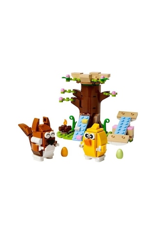 LEGO® İlkbahar Hayvan Parkı 40709 - 8 Yaş ve Üzeri Çocuklar için Kuş ve Sincap İçeren Yaratıcı Oyuncak Yapım Seti (172 Parça)