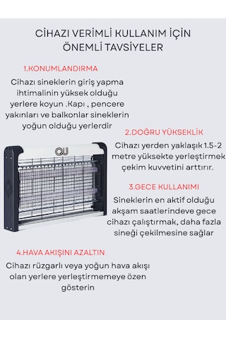 300soelektrikli Uv Sinek Öldürücü Zincirli Askılı Siyah