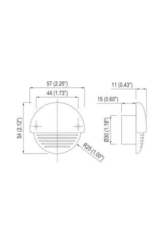 Merdiven Lambası Kromaj 12 V Led Beyaz