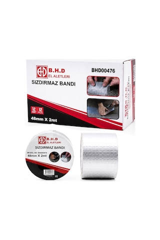B.h.d Bhd-00476 Su Sızdırmaz Tamir Bantı 48mmx1.5 2mt Sakız Bandı - 12'li Paket