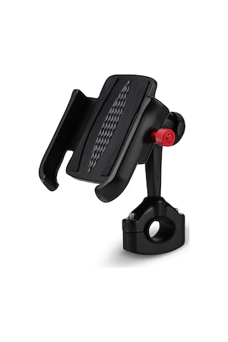 Soulader Evrensel 360 Derece Dönebilen Bisiklet Ve Motosiklet İçin Akıllı Telefon Tutucu, Güvenli Ve Pratik Siyah