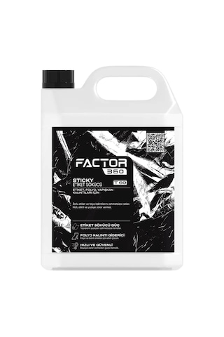 Factor360 Otomobil Etiket Folyo Yapışkan Kalıntı Temizleyici 5l