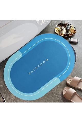 Zhlhome Süper Su Emici Kaymaz Tabanlı Paspas Gri