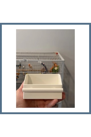 Buradabulabilirsin 3d Baskı Kuş Kafesi Banyo Ve Yemlik Kabı Geniş Kuş Kafesi Su Kabı Kanarya Muhabbet Kuşu Kabı Beyaz Bbz