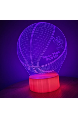 Jetjest Kişiye Özel Basketbol Temalı 3d Rgb Led Lamba