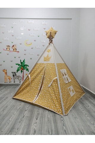 Kızılderili Oyun Çadırı Yıldız Rüyası Sarı