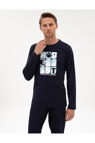 Pierre Cardin Erkek Lacivert Pijama Takım 50322655-200 Lacivert
