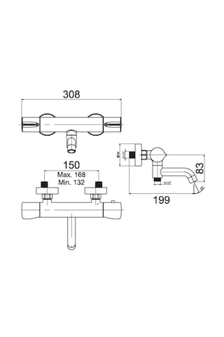 Nsk Terra N2221902 Termostatik Banyo Bataryası Krom