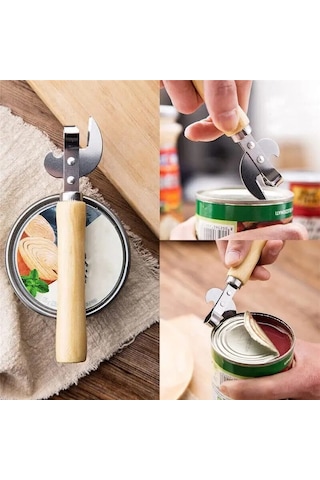 Liangmei Konserve Açacağı, Çok Fonksiyonlu Şişe Açacağı, Ahşap