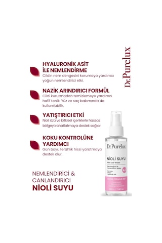 Nioli Suyu İntim Genital Koku Önleyici+yatıştırıcı+hyaluronik Asit & Kolajen Tonik Mist