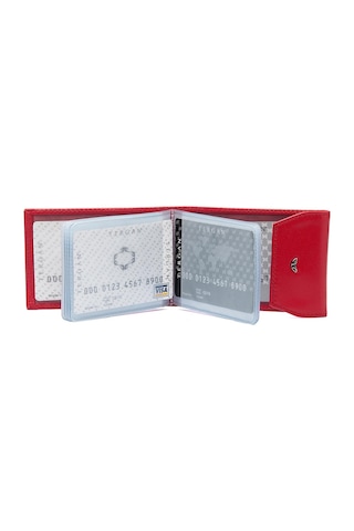 Tergan Kırmızı Unisex Deri Kredi Kartlık 01193C71