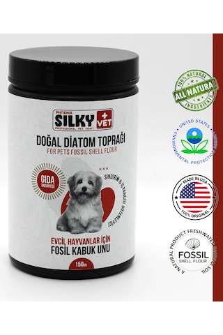 Silky Vet+ Köpekler İçin Doğal Diatom Toprağı Gıda Takviyesi 150 G