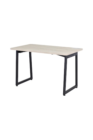 Vilinze Biga Sabit Mdf Metal Ayak Mutfak Masası - 70x120 Cm Siyah Traverten