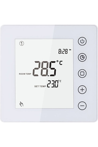 Geeksen Elektrikli Isıtma 16a Akıllı Termostat - 5+1+1 Haftalık Programlama, Çocuk Kilidi, Dokunmatik Tuş, Tp201uhp