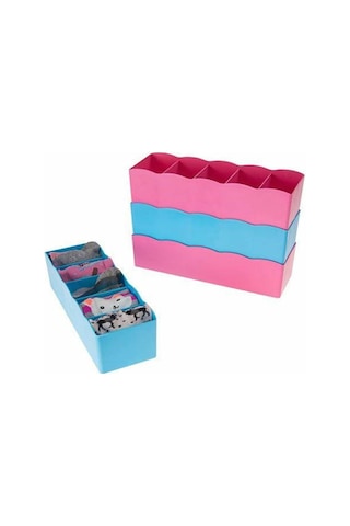 5 Bölmeli Çekmece Düzenleyici Çoraplık Kravat Şal Çok Renkli