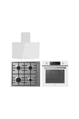 Hoover Leone HO3158W + HHW6LMX/TK + HDG6C1GWTK Telefon Bağlantılı Beyaz Ankastre Set