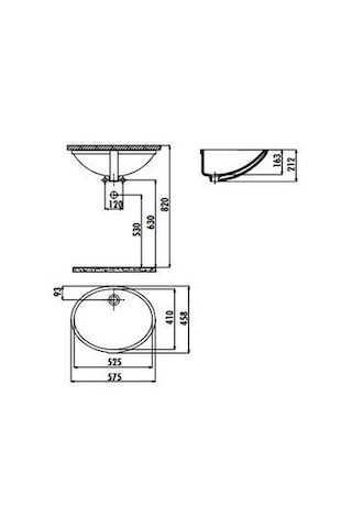 Creavit 40 x 52 CM Tezgah Altı Lavabo Tp205