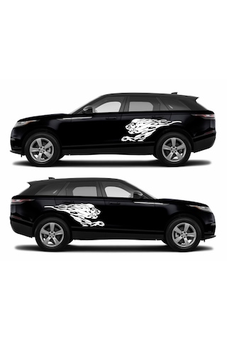 Aslan Sticker 2 Adet - Araba Oto Motosiklet Karavan Cam Sticker - 00109 15x5 Cm