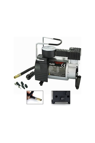 Oto Çelik Metal Hava Kompresörü Lastik Şişirme Araç Çakmaklı 12v