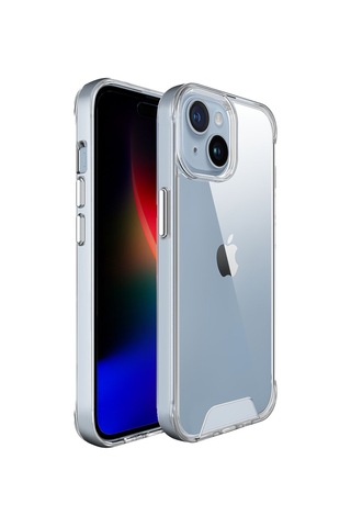 Bix Apple Uyumlu iPhone 15 Nebula Aqua Transparan Ultra Şeffaf Kılıf Çizilmeye Dayanıklı Tam Kapsamlı Koruma