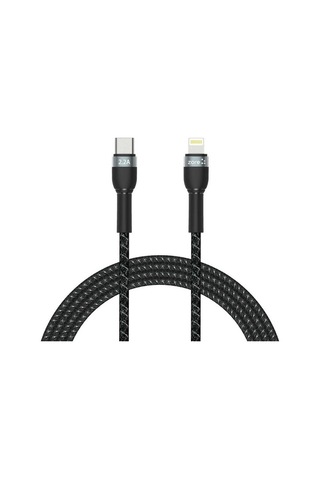 Zore Shira Serisi Type-C To Lightning Pd Kablo 2 Metre-Siyah