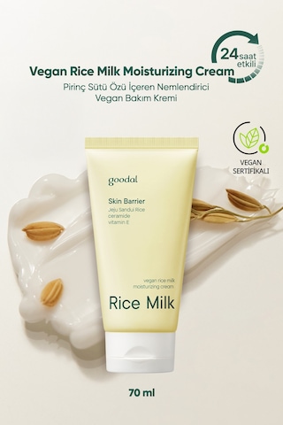 Pirinç Sütü İçerikli, Besleyici Nemlendirici Bakım Kremi Goodal Vegan Rice Milk Moisturizing Cream