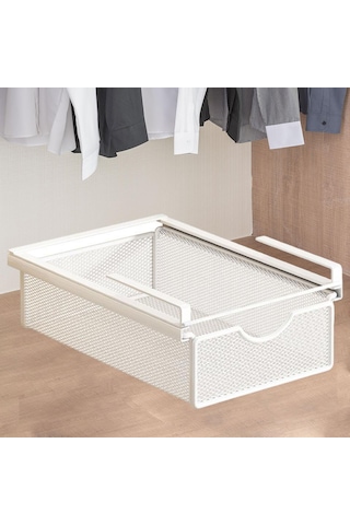 Homyl Raf Altı Depolama Sepeti Ofis Kitaplık Dolap İçin Basit Beyaz