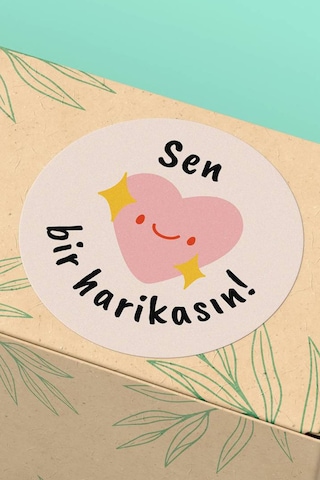 Sen Bir Harikasın Sticker 3x3cm St2326 Çok Renkli