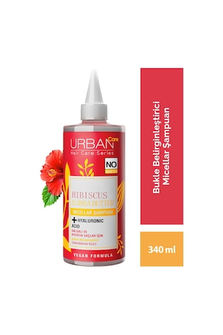 Urban Care Hibiscus &Shea Butter Kıvırcık ve Dalgalı Saçlara Özel Miselar Şampuan-Sülfatsız 340 ML