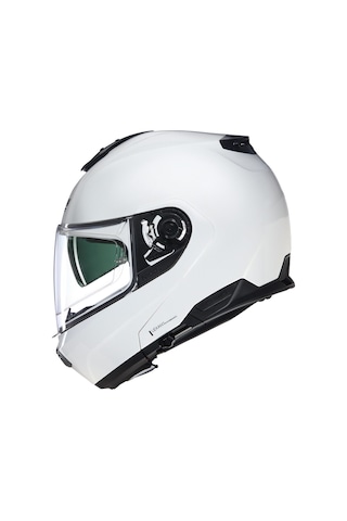 Nolan N100.6 Classico Çeneden Açılır Kask 305 - Metal Beyaz Beyaz
