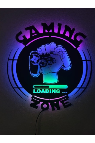 Gaming Zone Led Işıklı Dekoratif Tablo