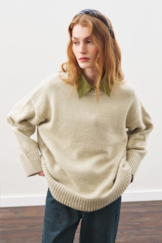 Chunky Oversıze Kazak Bej Bej