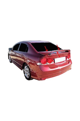 Honda Civic 8 Spoiler Bagaj Yüksek (Işıklı) Fiber 2006-2011