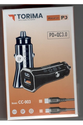 Torima Cc-903 Pd18w+qc3.0 Renkli İ7 Araç Şarj Aleti